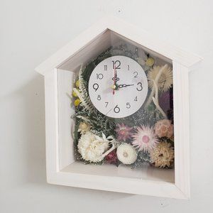 Handmade Preserved Real Flower Clock for Gift